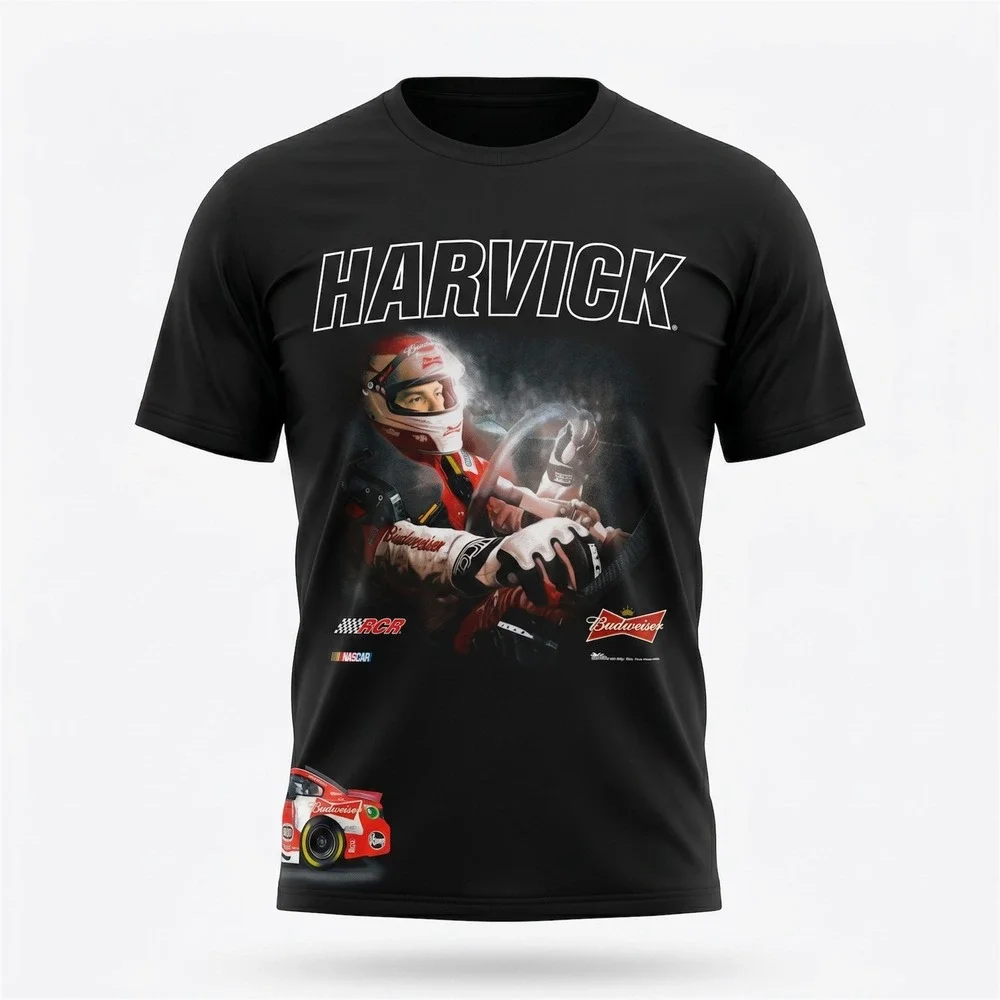 Chase Authentics NASCAR T-Shirt Mens 2XL Black Kevin Harvick 29 RCR Budweiser